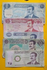  IRAK  .. DINAR BANKNOTEN.. 1992/1997...SCHÖN ,SADDAM HUSSEIN