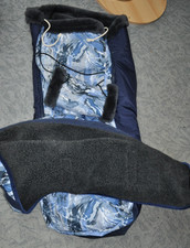 ORGATERM 3 TEILIG ! ROLLSTUHLSACK + MUFF + DECKE ALLES ECHTES LAMMFELL