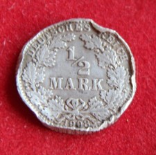 1/2 Mark 1908 D , Bodenfund 