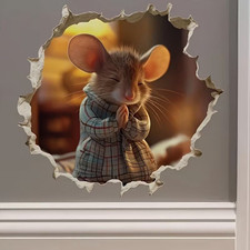 MAUS 3D Effekt Wand Mausloch