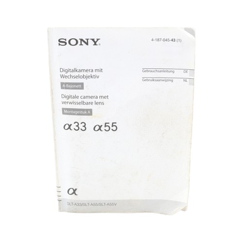Bedienungsanleitung sony a33 - sony,