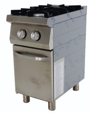 Bartscher Gasherd Edelstahl 2 Flammen Brenner Gussrost 40x70 Schrankfach 2851121