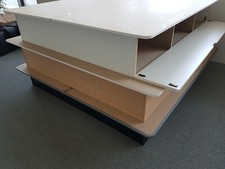 Podest/ Klapp-Wasserbettsockel mit Bodenplatte, weiß, Gr. 180x220cm