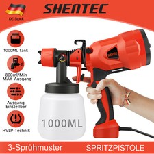 Farbspritzpistole 750W Elektrische Farbspritzgerät Wandfarbe Farbsprühsystem Set