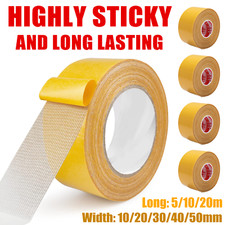 Profi Doppelseitiges Klebeband Teppich 5/10/20 m Rolle. Teppichband Zubehör