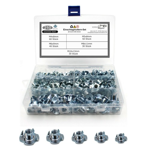 Set einschlagmuttern mit - set,