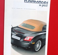 Chrysler CROSSFIRE ! KARMANN POST Nr179 MA Zeitung CLK Mercedes - Ghia VW Beetle