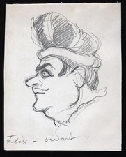 Felix Oudart acteur actor Film cinema comedien drawing dessin van Caulaert