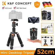 K&F Concept Mini Kamera Stativ 360° Kugelkopf Desktop Stativ mit Handyhalterung