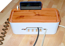 Ntonpower Kabelmanagement-Box/Kabelorganizer, Deckel, Smartphone-/Tablet-Halter