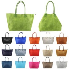 ITALY ★ ECHT LEDER SCHLANGE SHOPPER HANDTASCHE BEUTEL TASCHE SCHULTERTASCHE BAG