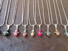 Restposten Schmuck Halsketten Schutzengel 10 Stk 925 Silber Pl.Großhandel 51 cm 