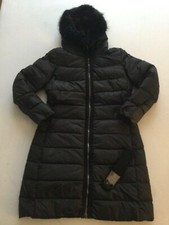 Moncler Mantel Wintermantel mit Kapuze schwarz Gr.  3 / 38 Kapuzenpelz abnehmbar