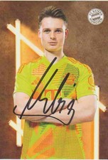 Jonas Urbig, FC Bayern München, original signierte AK, Saison 2024/25