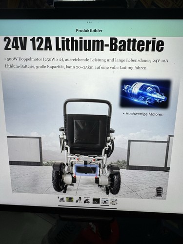 Rollstuhl elektrisch faltbar - elektrisch,