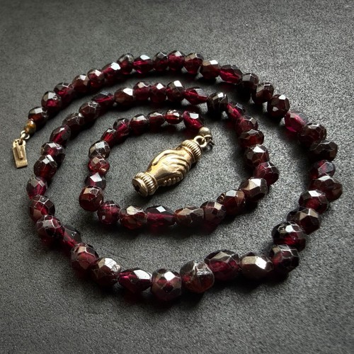 Tracht collier kette - collier, granat