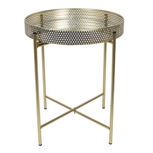 Gold tablett metall couchtisch - gold,