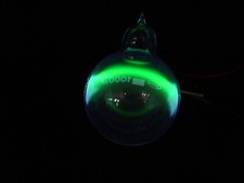 HF Plasmakugel 130mm Borosilikatglas Geissler tube Xenon grün Lutz Neumann