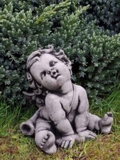 Gartenfigur Steinfigur Engelfigur Engel Garten Haus Deko Frostsicher Handarbeit