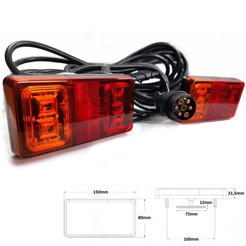 Led rückleuchten set polig - set,