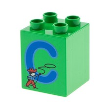 1x Lego Duplo Motiv Bau Stein