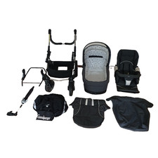 EMMALJUNGA Kinderwagen-Buggy-Kombi mit viel Zubehör (Sonne, Regen, Buggyboard)