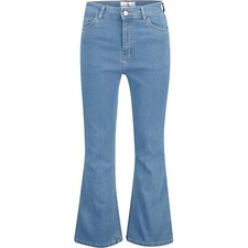 NEU MADCAP DAMEN HOCHRISE 70er AUSGESTELLTE FLACKERN Glockenunterteile DENIM Bianca MC1025