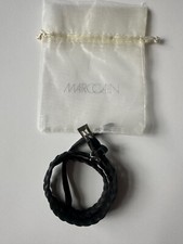 Marc Cain Armband Leder geflochten schwarz