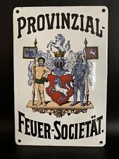Provinzial Feuer - Societät altes Emailschild Top-Zustand