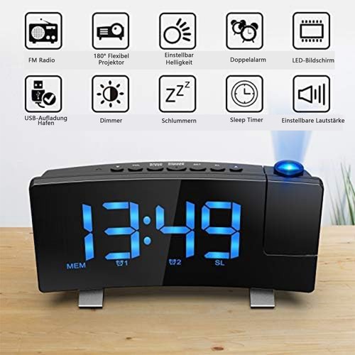 Led radiowecker mit - radiowecker,