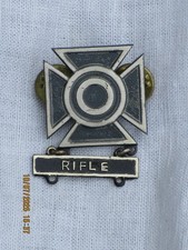 Badge Qualification,Basic,Sharpshooter,Army, US Abzeichen,1/20 Silver Filled