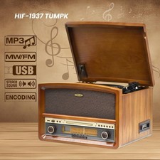 Reflexion HIF-1937TUMPK Nostalgie Retro HiFi-System Plattenspieler Kassette USB