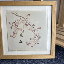Ikea gerahmtes Bild Pfirsichblüte Frühling Vintage 1999 Rahmen 10x10"