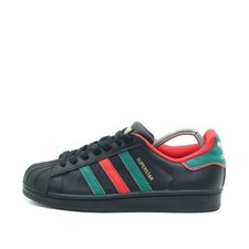 adidas Herren Superstar Schuh schwarz/rot/grü Leder Originals Sneaker EU 40