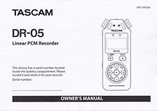 Bedienungsanleitung-Owner’s Manual für Tascam DR-05 