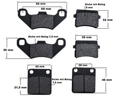 Bremsbeläge Satz(6 Stück)
