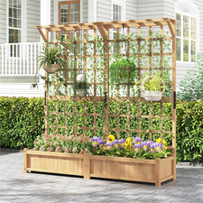 Hochbeet Holz mit Spalier