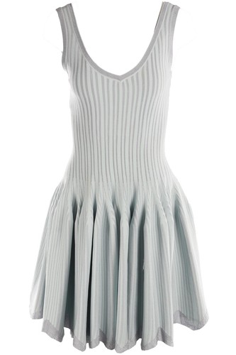 Alaïa blaues strick minikleid - blaues,