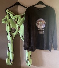 Freizeitanzug Damen Kuschelanzug Schlafanzug 3 tlg. mit Socken Star Wars Grogu