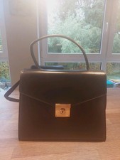 JiL SANDER Handtasche Schultertasche Klassisch Schwarz  Echt Leder