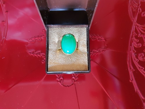 Ring 585 chrysopras 58 - ring,