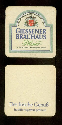 Bierdeckel gießener brauhaus - bierdeckel,