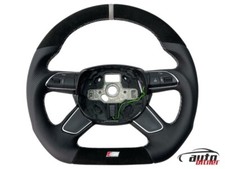 TUNING Lenkrad Leder Alcantara AUDi Q5 8R FL Multifunktion Abgeflacht S-Line