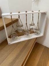 Holz Wand Deko Teelichthalter Regal Hänge Vasen Gestell Impressionen Shabby