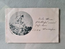 AK Künstlerkarte Junge tanzt mit Pfeil und Bogen 1899 gelaufen