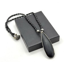 Vintage Onyx Perlen Halskette