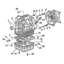 MOTO GUZZI 1200 GRISO 8V 2007-2011 Komplettmotor Inbus Rostfrei Schraubensatz