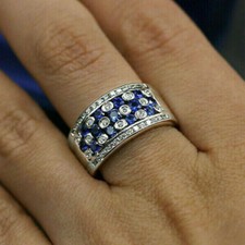 Jubiläum Ring Blau Saphir