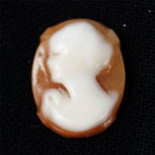 Cameo Brosche Mit Bernstein