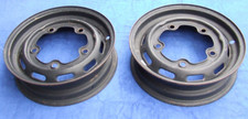 Noch nie montierte Original VW Stahlfelgen NOS Dickholmer Käfer 4x15 aus 12/66